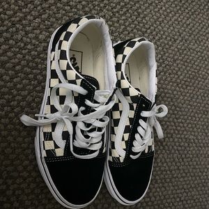 Black and checkered vans